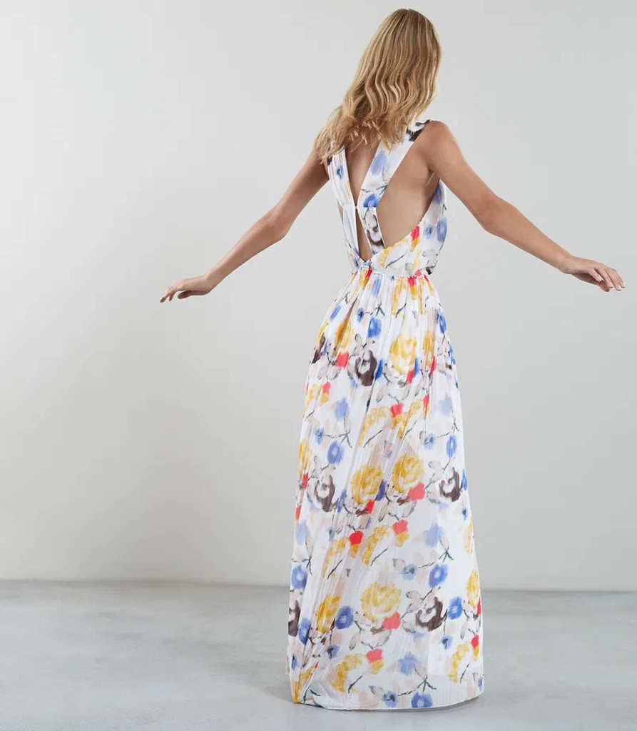 Reiss NWT Daniella Floral Print Maxi Dress - Size 0
