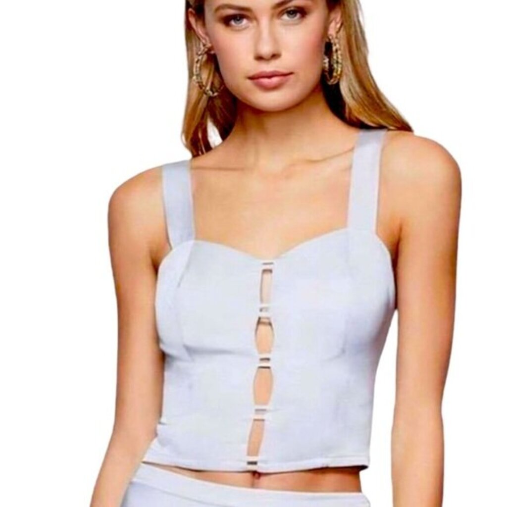 Good American Double Bar NWT Tank in Navy Zebra - Size 3XL