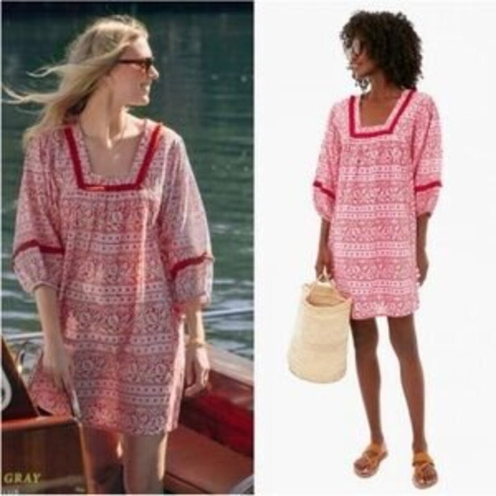 Tuckernuck Pink City Prints Candy Daisy Rah Rah Mini Dress - Size Small