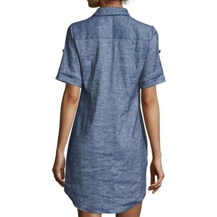 Theory Mayvine Chambray Shirt Dress - Size 2