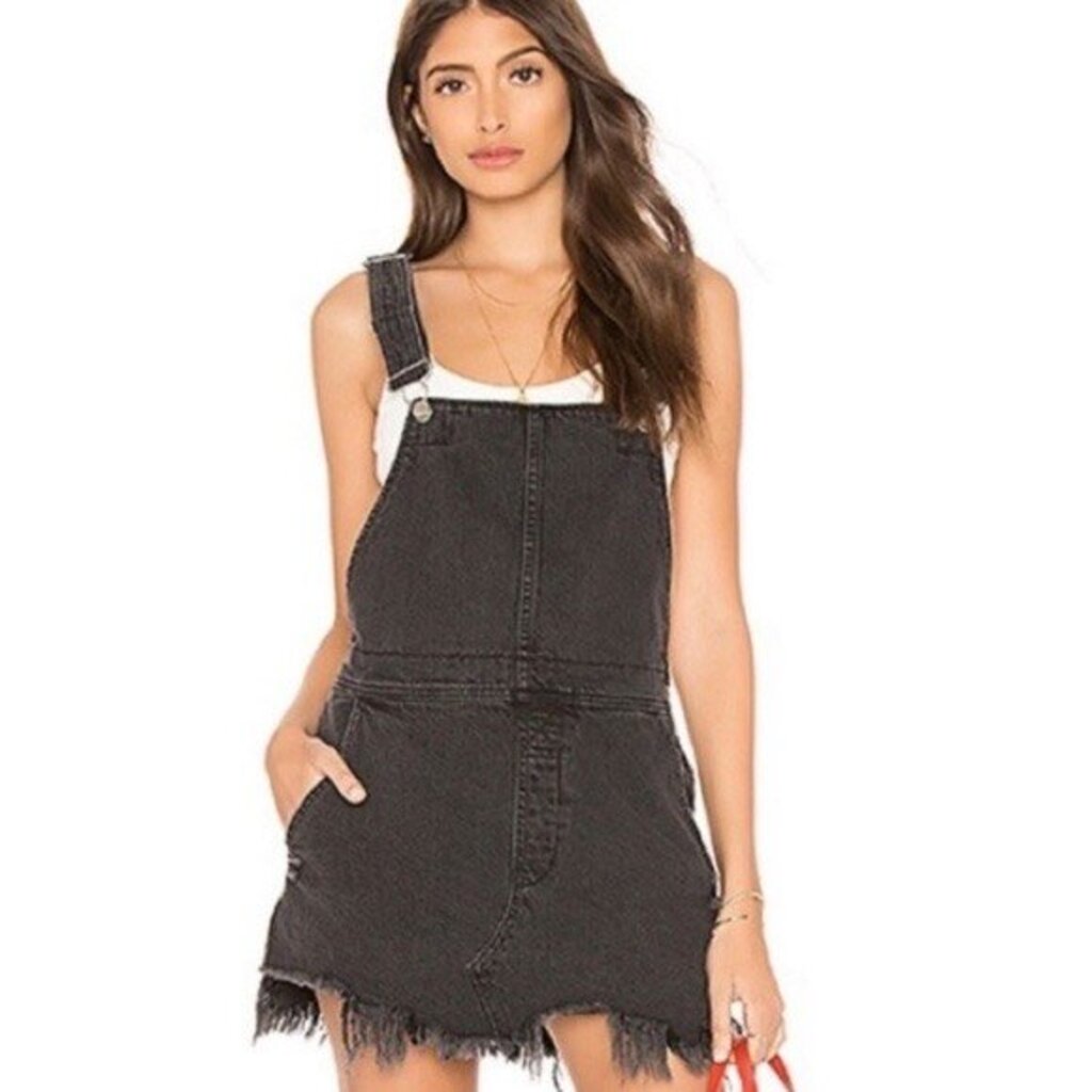 Free People Distressed Skirt Overalls - Size 12