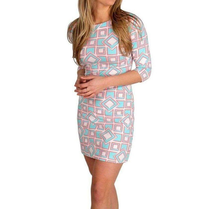 Mahi Gold Bimini Palm Beach Dress in Teal - Size Large