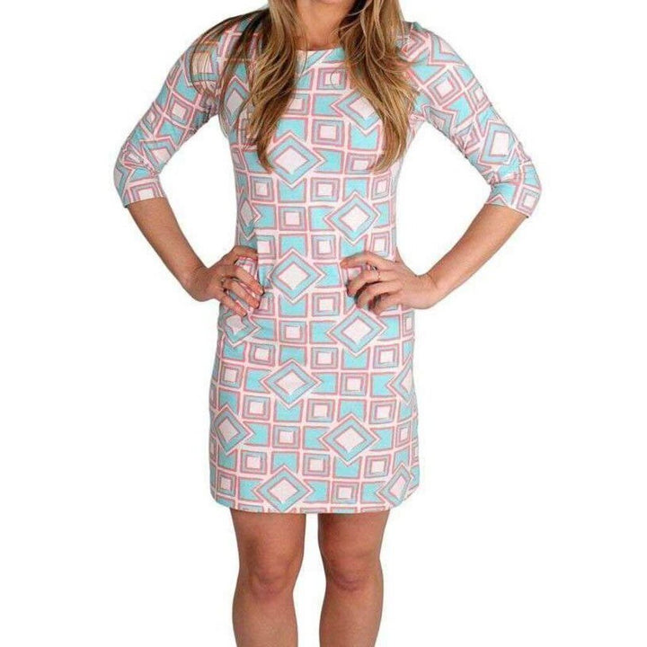 Mahi Gold Bimini Palm Beach Dress in Teal - Size Large