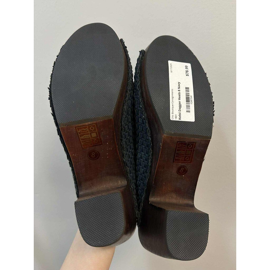 Kelsi Dagger Brooklyn Boulder Heeled Mules - Size 8