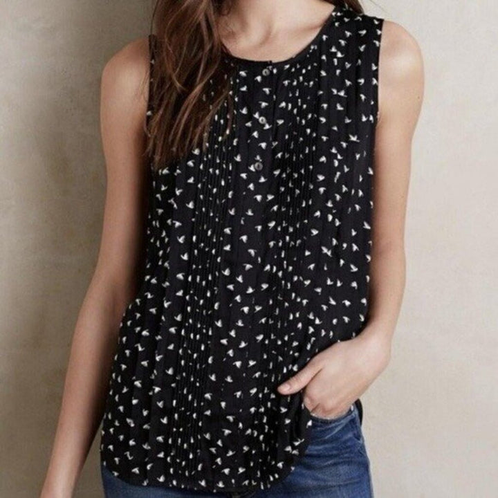 Dolan Left Coast Jules Bird Print Blouse - Size Large