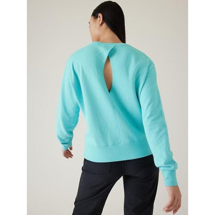 Athleta Sundown Motion Sweatshirt in Gulf Green - Size Medium