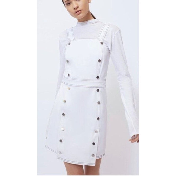 Baldwin Zoe Button-Front Denim Mini Dress - Size Medium