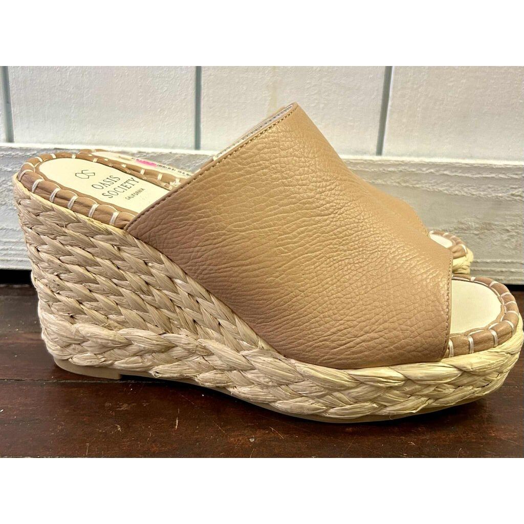 Oasis Society Apricot Espadrille Slip On Wedge - Size 7.5