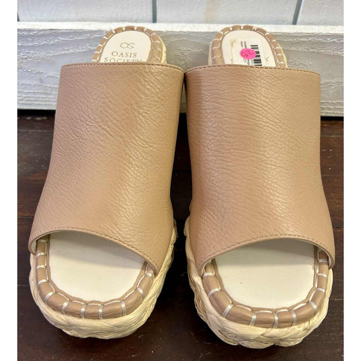 Oasis Society Apricot Espadrille Slip On Wedge - Size 7.5