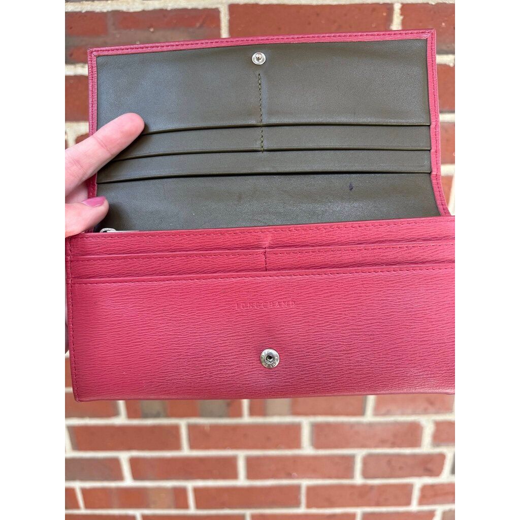 Longchamp Fig Roseau Tri-Fold Wallet ‌