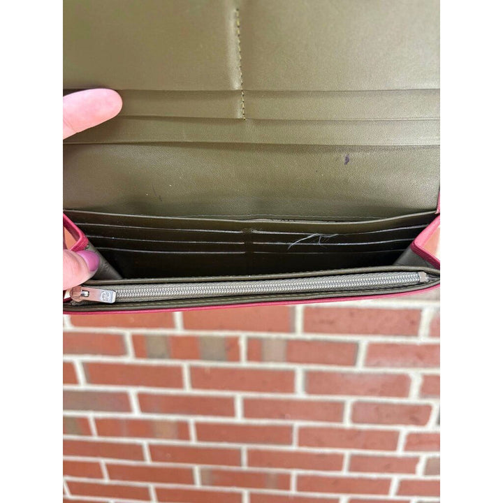 Longchamp Fig Roseau Tri-Fold Wallet ‌