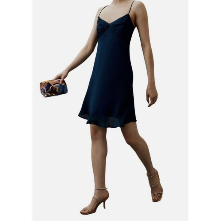 Anthropologie Spaghetti Strap Twist Back Mini Slip Dress - Size 2