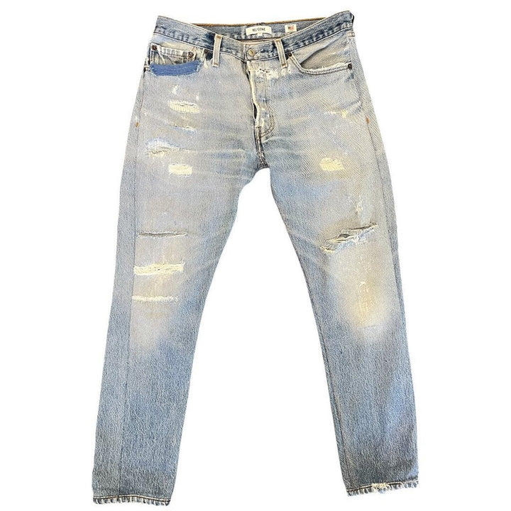 Re/Done X Levi’s Distressed Relaxed Straight Jeans - Size 27