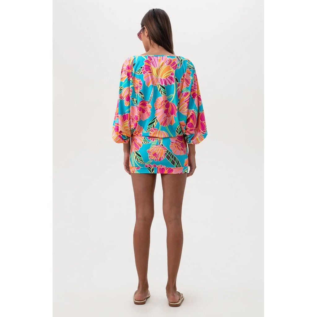 Trina Turk Poppy Boatneck Tunic Swim Cover-up - Size Small
