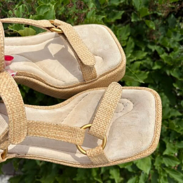 Cult Gaia Erin Sandals in Natural - Size 38.5