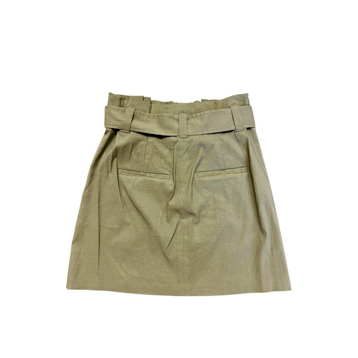 A.L.C Bryce Mini Skirt in Olive Green - Size 4