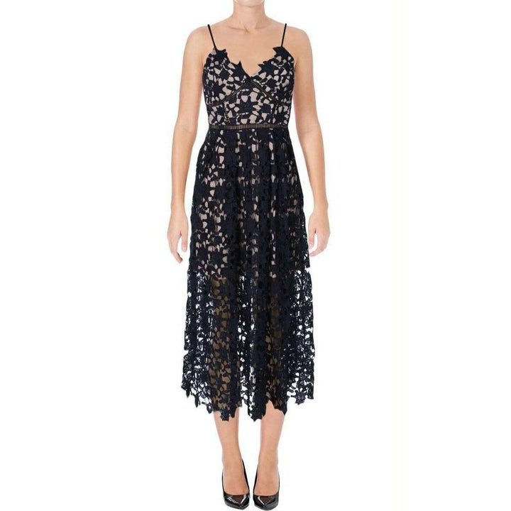 Aqua Lace Cami Midi Dress - Size Medium