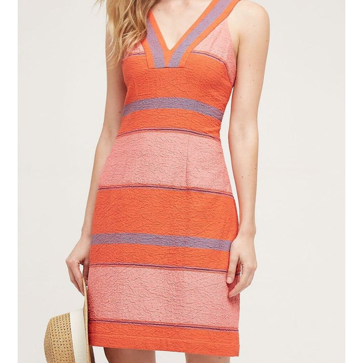 HD in Paris Anthropologie Cotton Sorbet Stripe Shift Dress - Size 2