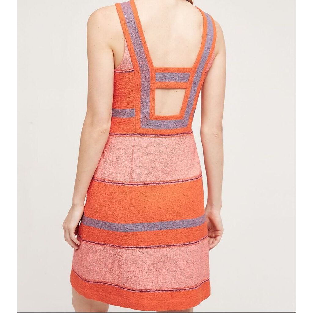 HD in Paris Anthropologie Cotton Sorbet Stripe Shift Dress - Size 2