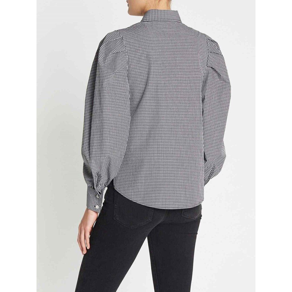 Frame Extreme Gingham Shirt in Black - Size Large