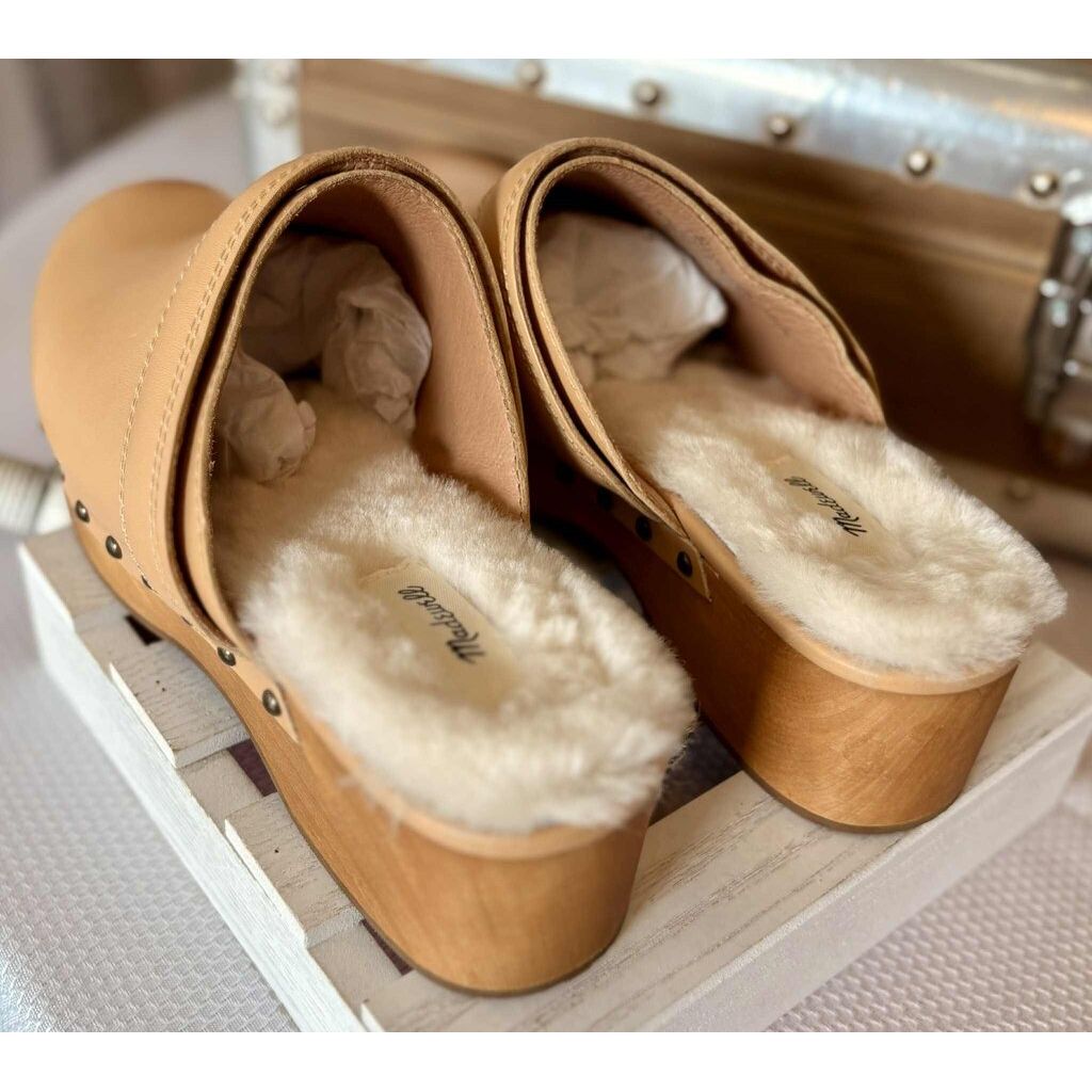 Madewell The Cecily Clog in Sherling - Size 8