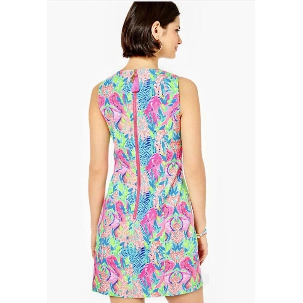 Lilly Pulitzer Mila Shift Dress in Multi Reeflection Engineered - Size 8