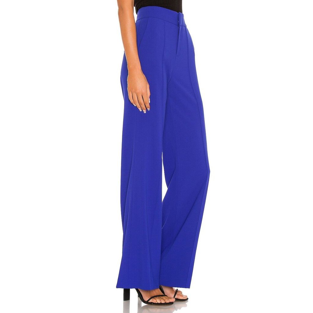 Alice + Olivia NWT Dylan High Waist Wide Leg Pant in Ultra Marine - Size 4