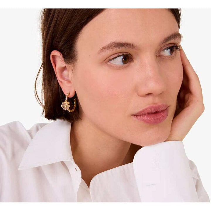 Kate Spade NWT Fleurette Hoops