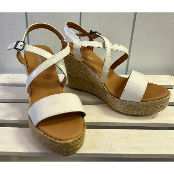 Barbour Lucia Espadrille Wedge Sandal - Size 6