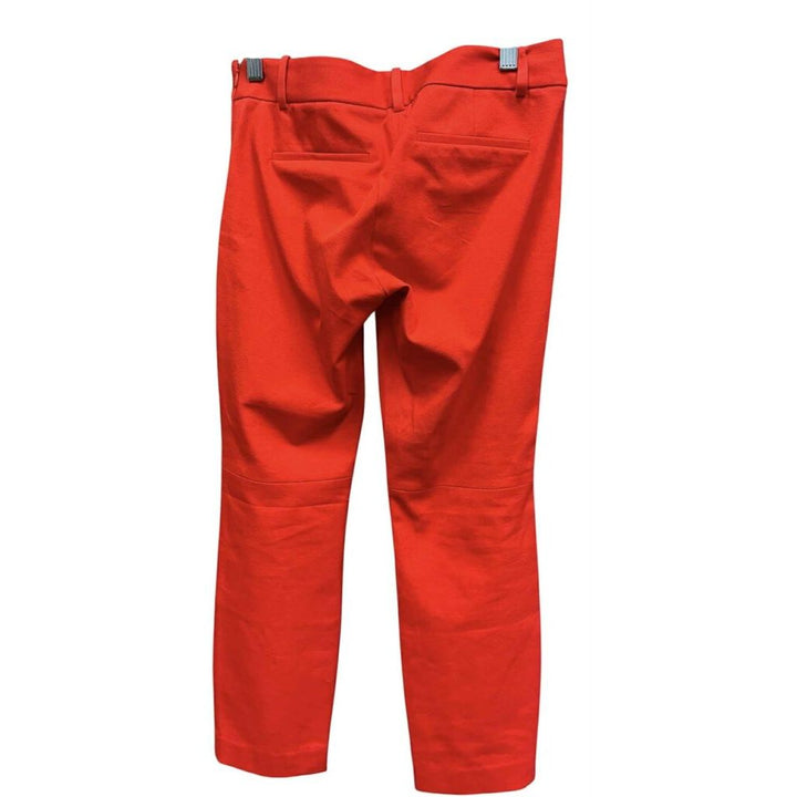 J Crew Full Length Lined Trousers In Red - Size 0