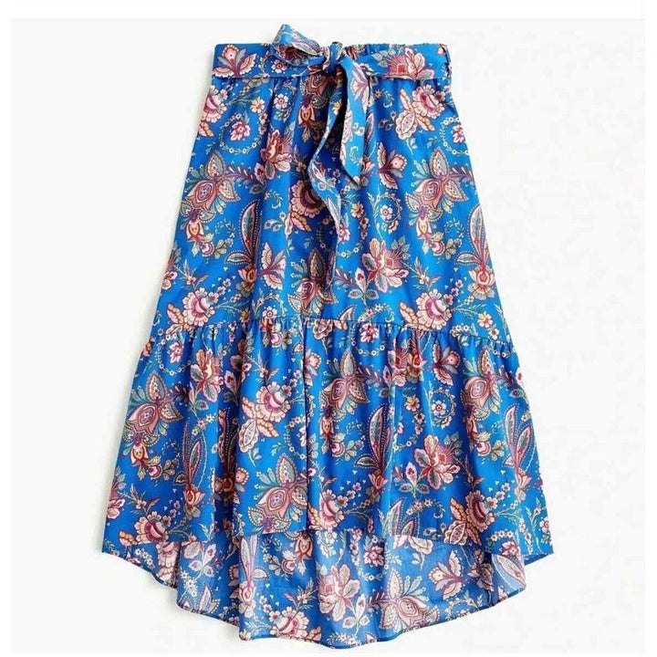 J Crew Liberty London High Low Boho Floral Skirt - Size 4