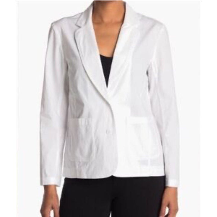 Eileen Fisher NWT Organic Cotton Stretch Poplin Notch Collar Blazer - Size 1X