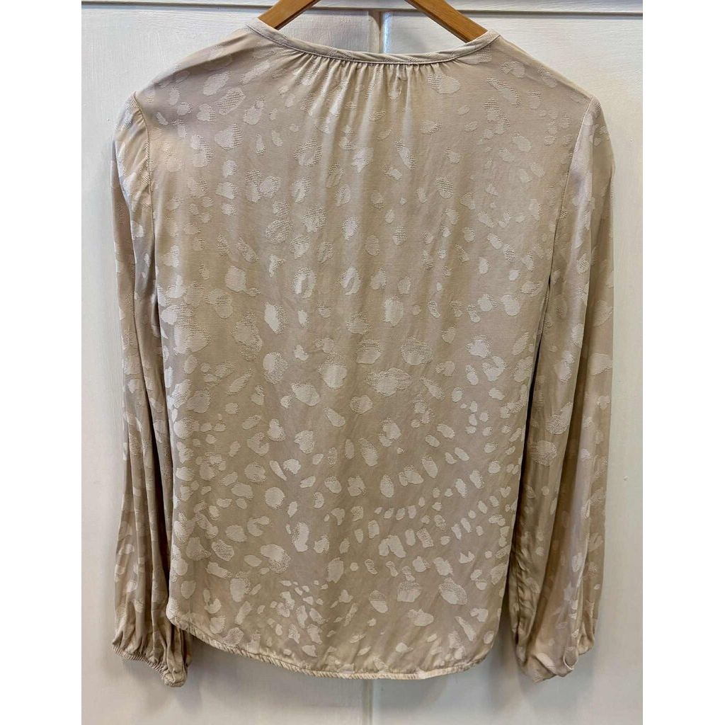 Cloth & Stone Tie-Neck Jacquard Blouse - Size XS