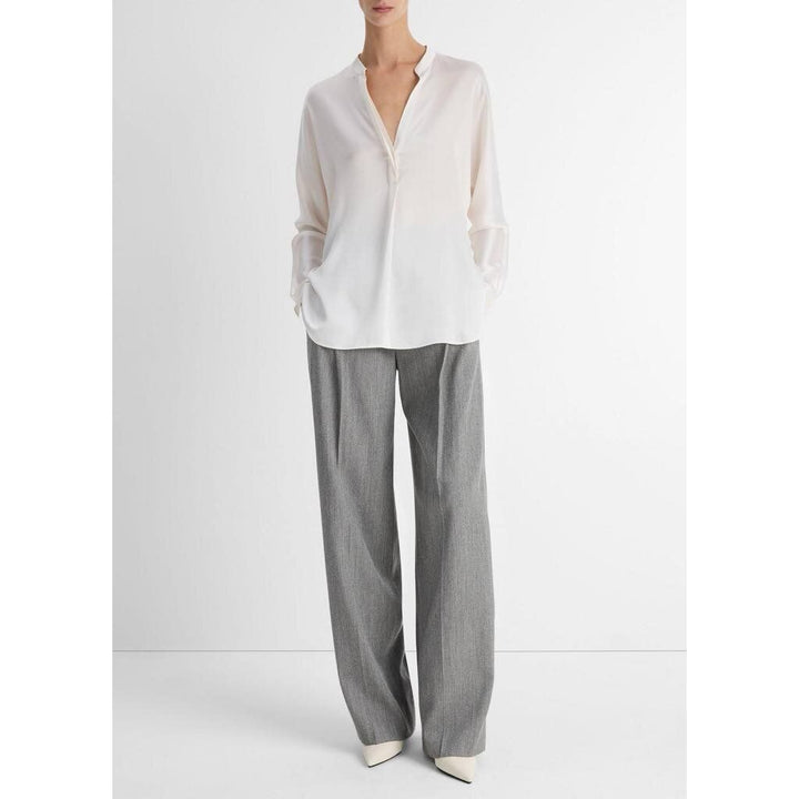 Vince Silk Band Collar Top - Size Medium