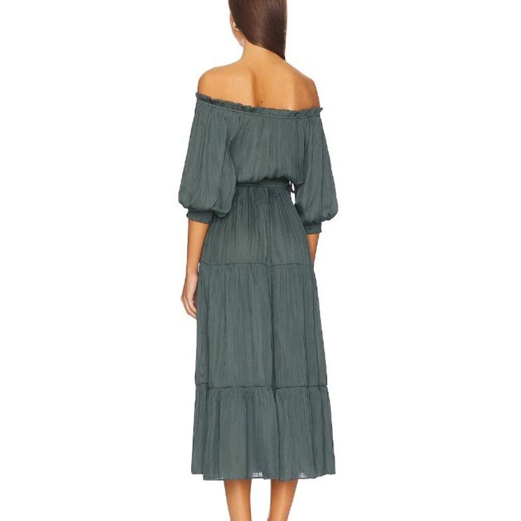 Mink Pink Anya Midi Dress in Dark Teal - Size XS