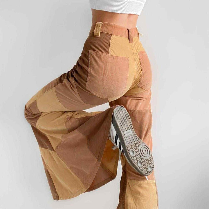 Free People No Boundaries Pieced Corduroy Patchwork Pants - Size 29