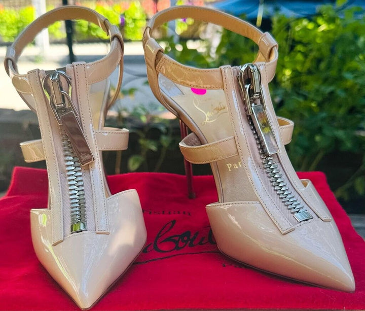Christian Louboutin Epic Zip Heels - Size 38