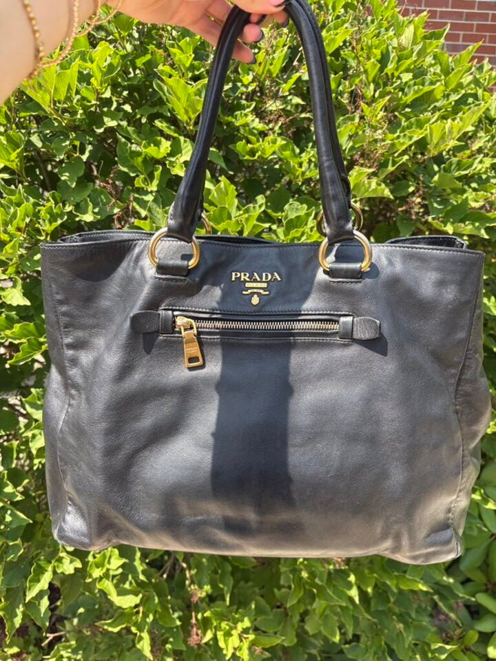 Prada Tessuto Leather Tote