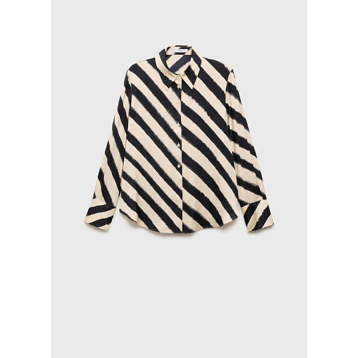 MNG NWT Satin Striped Button Down - Size 8