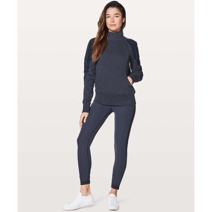 Lululemon Floral Flock Pullover in Midnight Navy - Size 10