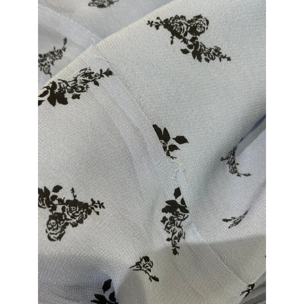 Ganni Floral-Print Georgette Wrap Midi Dress - Size 38