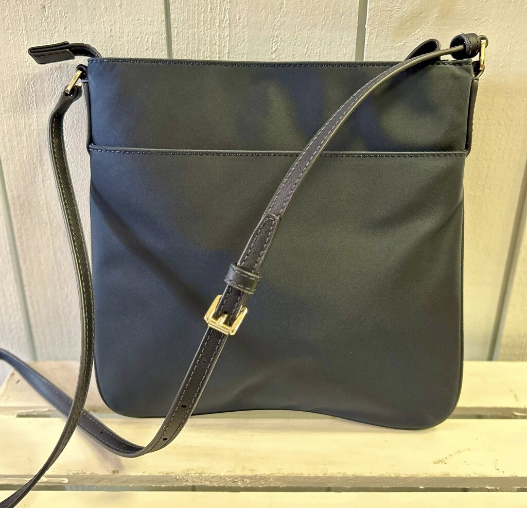 Michael Kors Kelsey Large Nylon Crossbody in Navy Blue