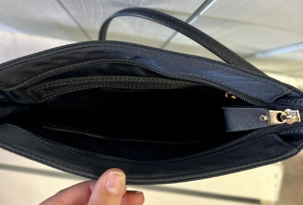 Michael Kors Kelsey Large Nylon Crossbody in Navy Blue