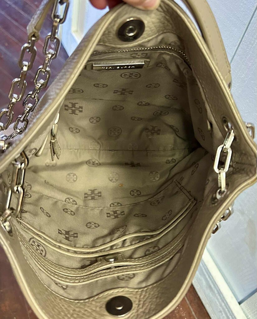 Tory Burch Whipstitch Logo Swingpack Leather Shoulder Bag