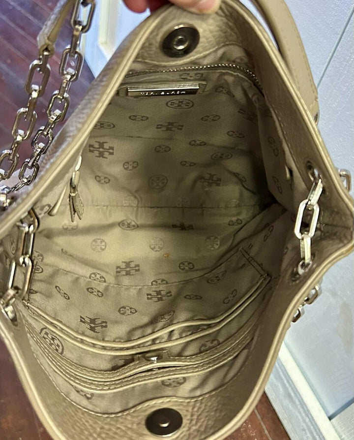 Tory Burch Whipstitch Logo Swingpack Leather Shoulder Bag