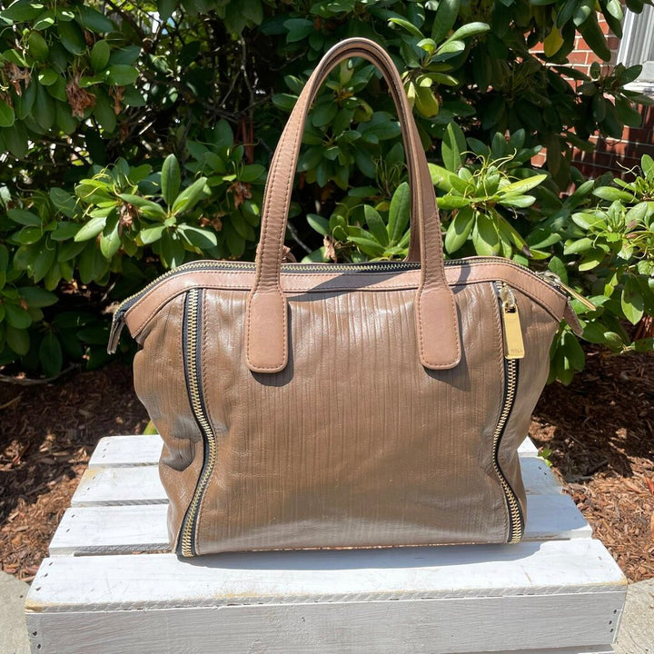 Furla Amazzone Taupe Brown Bag