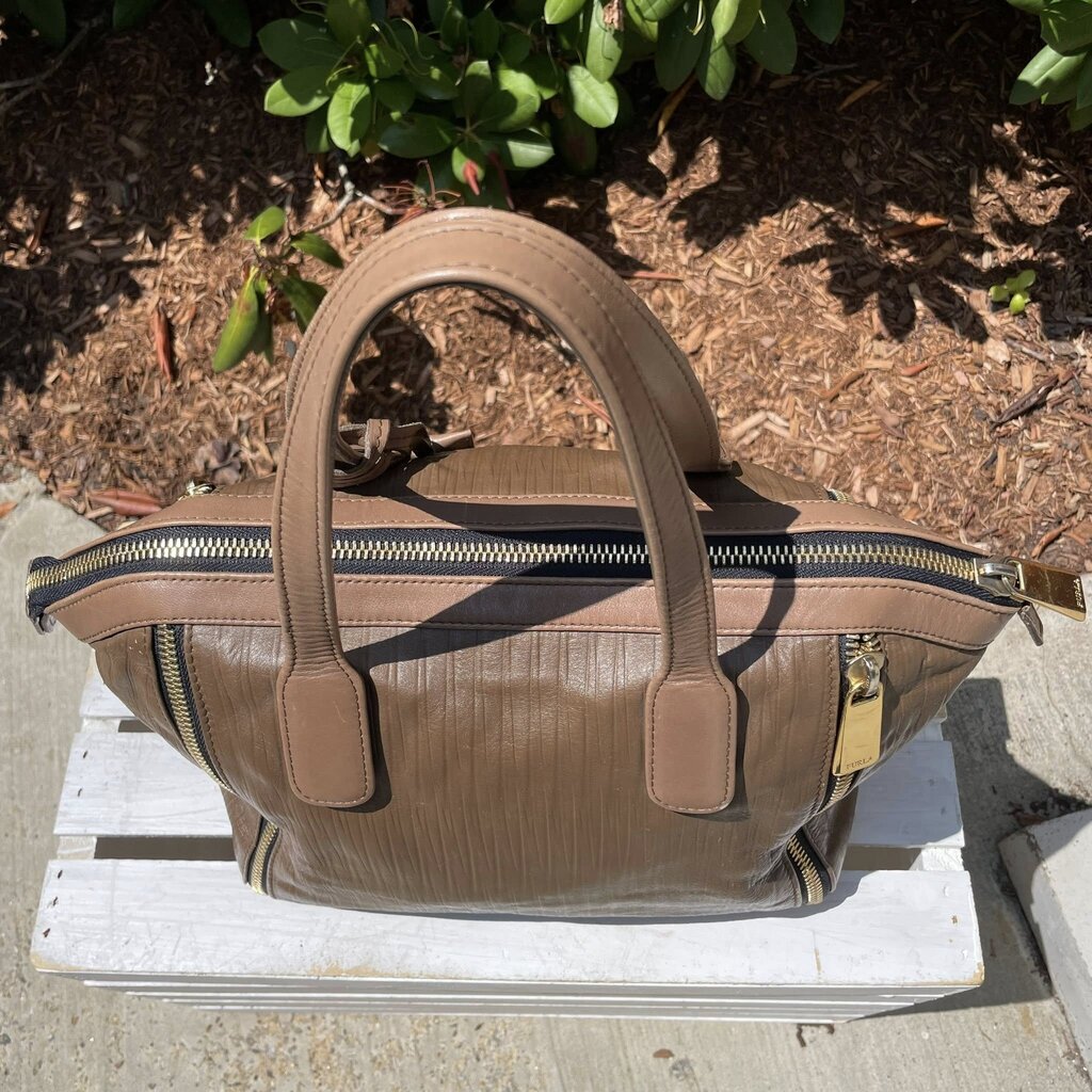 Furla Amazzone Taupe Brown Bag