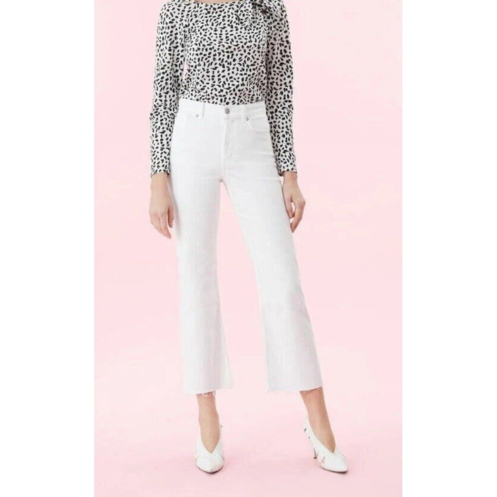 Rebecca Taylor La Vie Ines Kick Boot High Rise Crop Jeans - Size 29