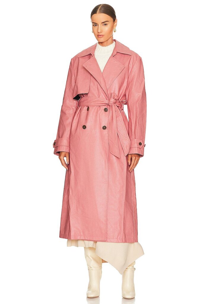 Free People NWT Morrison Trench in Pink - Size Medium