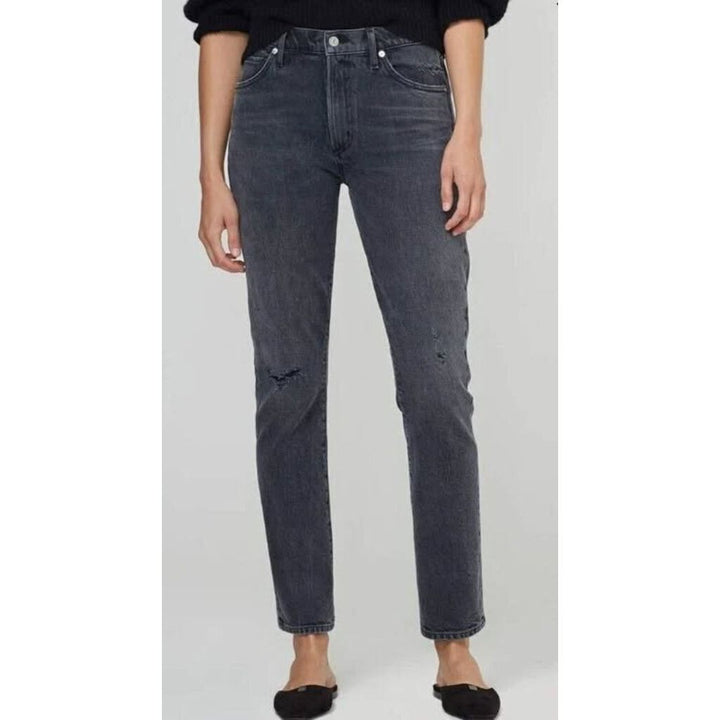 Citizens Of Humanity Skyla Distressed Covert Straight Jeans - Size 29
